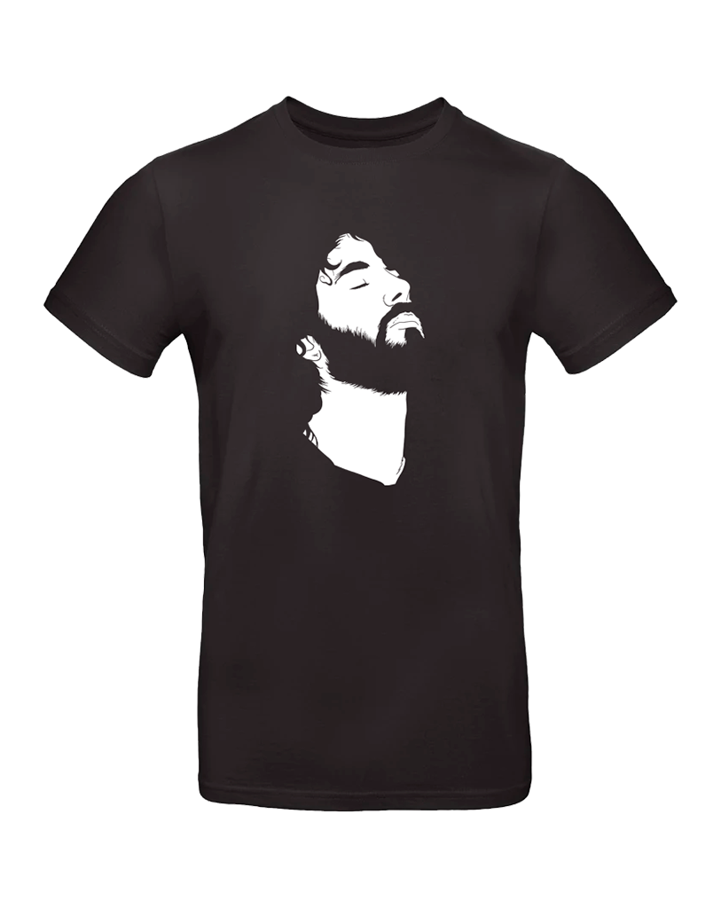 Camiseta "Silueta" Negra - Corte RECTO
