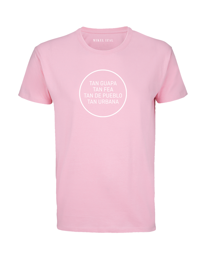 Camiseta "El Paraíso" Rosa - Corte RECTO