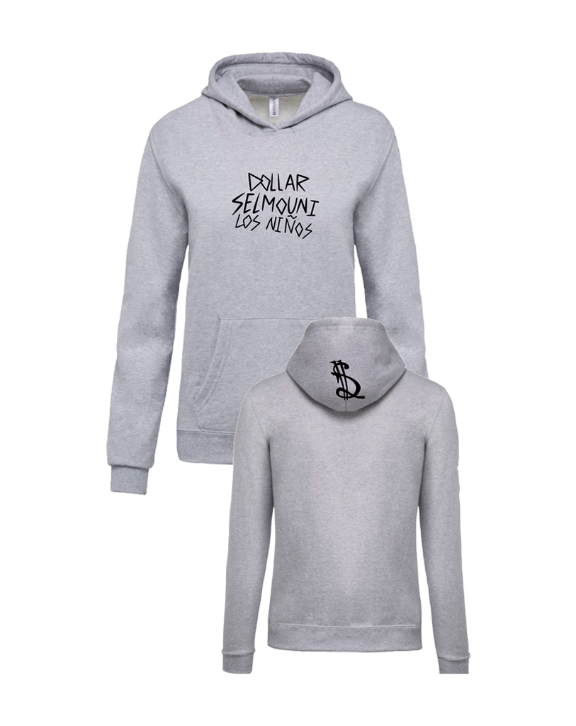 Sudadera gris bordada