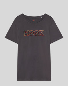 Camiseta gris logo bordado HOOK